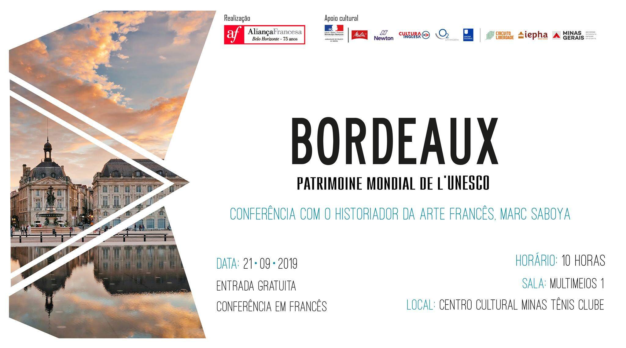 Conferência "Bordeaux Patrimônio Mundial da UNESCO" - com Marc Saboya