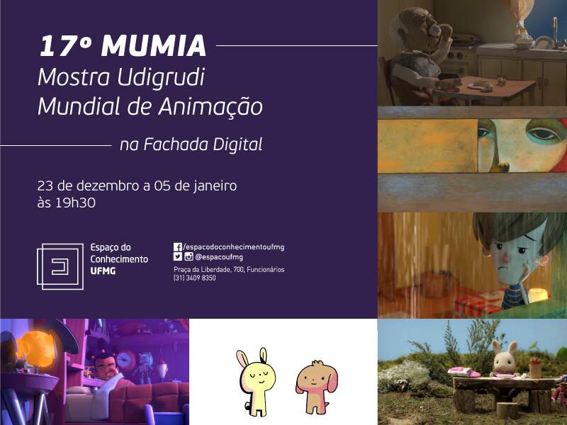 17ª Mostra Udigrudi Mundial de Animação (MUMIA) na Fachada Digital