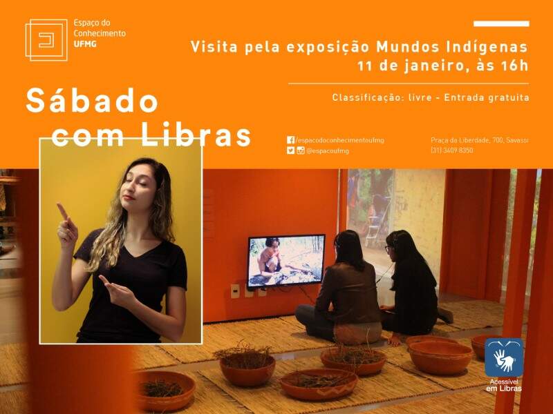 Sábado com Libras: visita pela exposição Mundos Indígenas