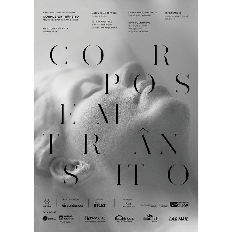 Exposição do escultor Fernando Poletti "CORPOS EM TRÂNSITO - formas de conter e contar o mundo"