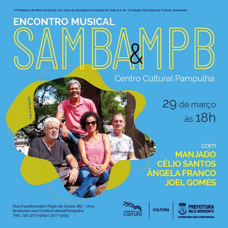 Arte de divulgação Samba e MPB 