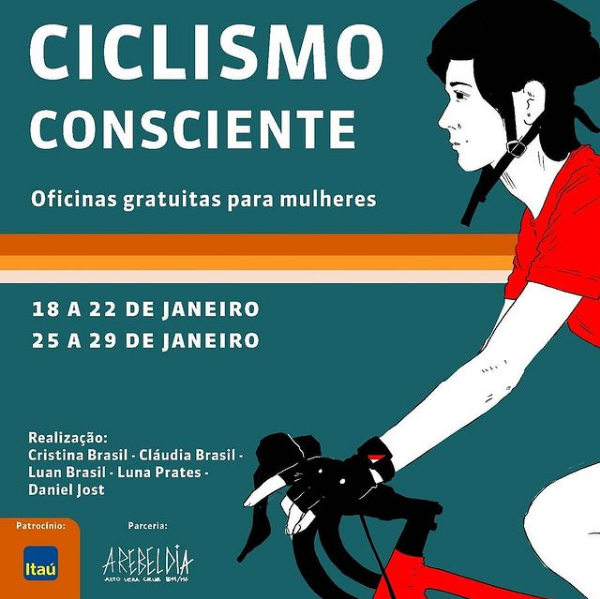Ciclismo Consciente: oficinas gratuitas para mulheres no Alto Vera Cruz