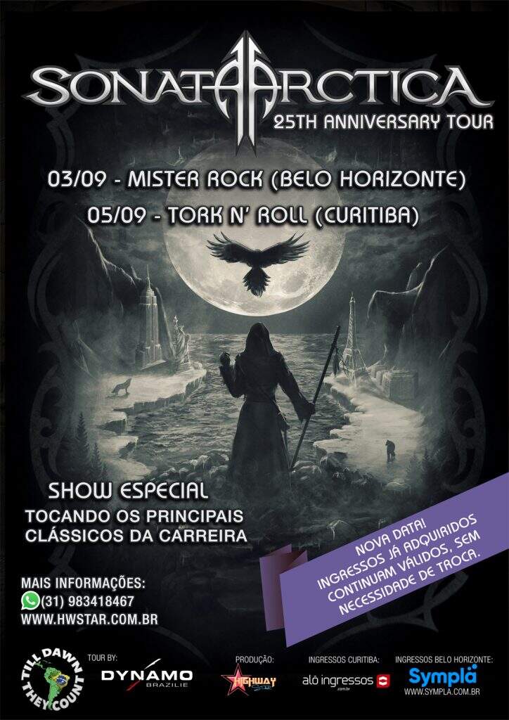 Show: Sonata Arctica "Turnê de 25 Anos"
