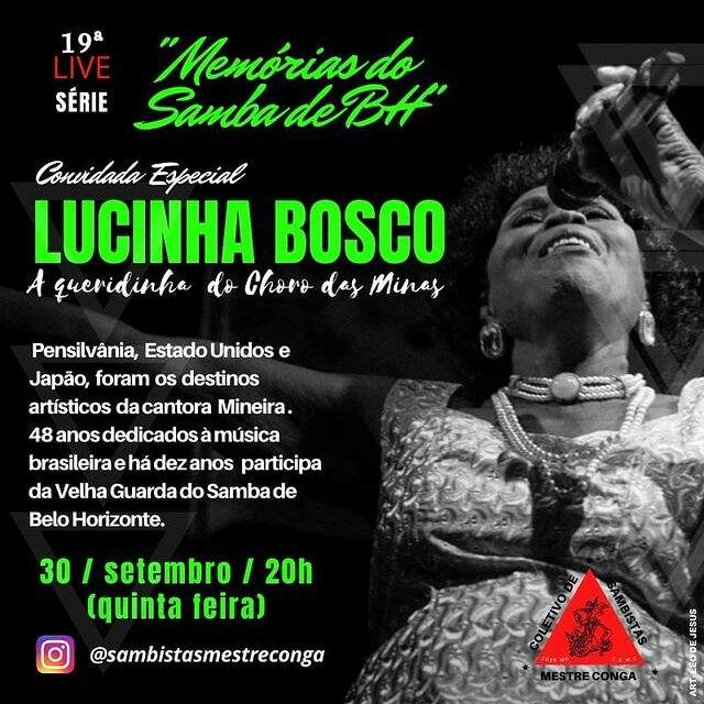 Live Série "Memórias do Samba de BH" com Lucinha Bosco