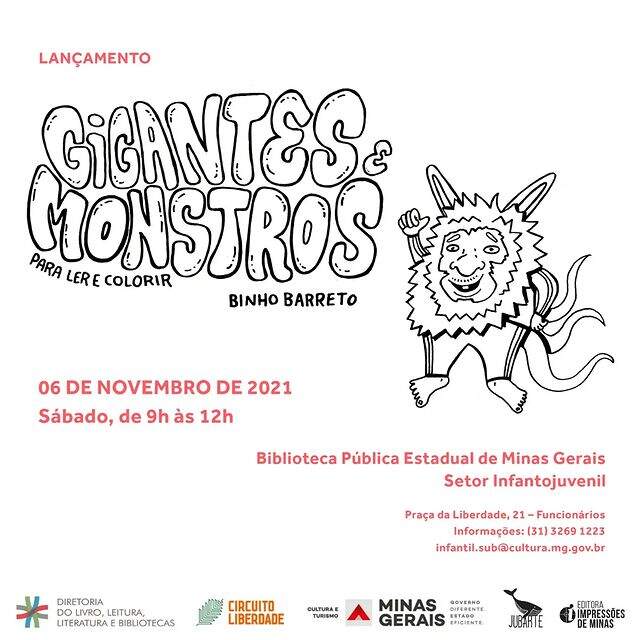 Lançamento: Monstros e Gigantes - Biblioteca Estadual de Minas Gerais