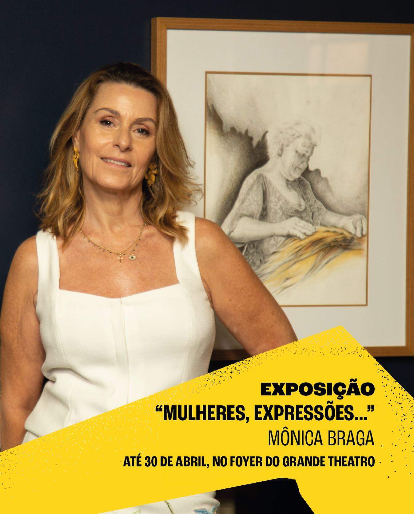 Exposição: “Mulheres, expressões…” da artista Mônica Braga