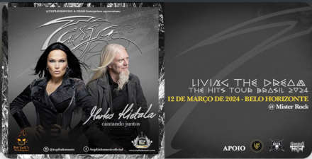 Show: Tarja, Turnê “Livin’ The Dream – The Hits Tour 2024”