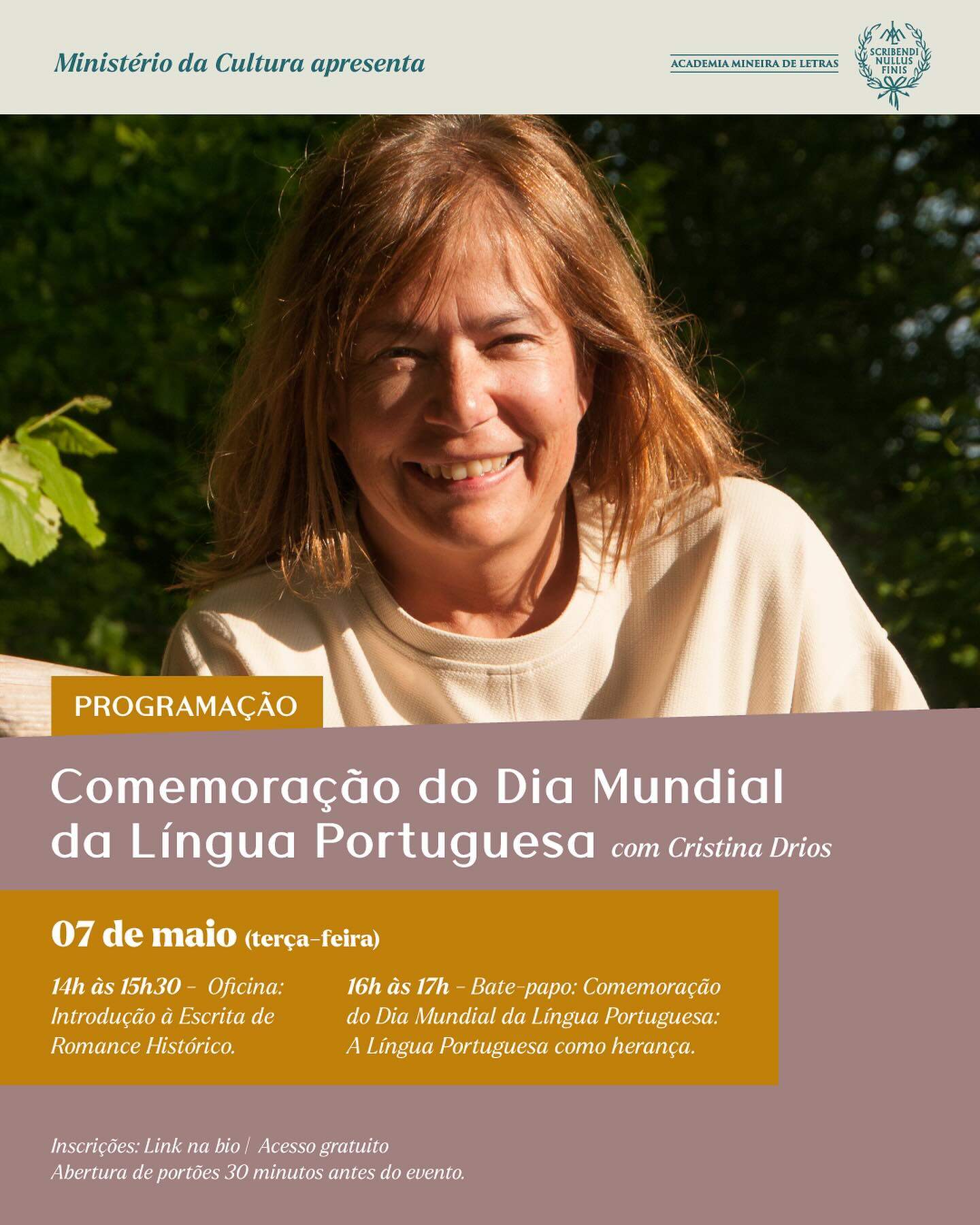 Comemoração do Dia Mundial da Língua Portuguesa com Cristina Drios