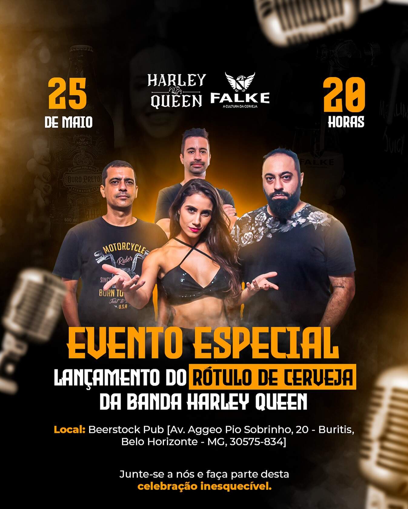 Lançamento: Rótulo de Cerveja da Banda Harley Queen