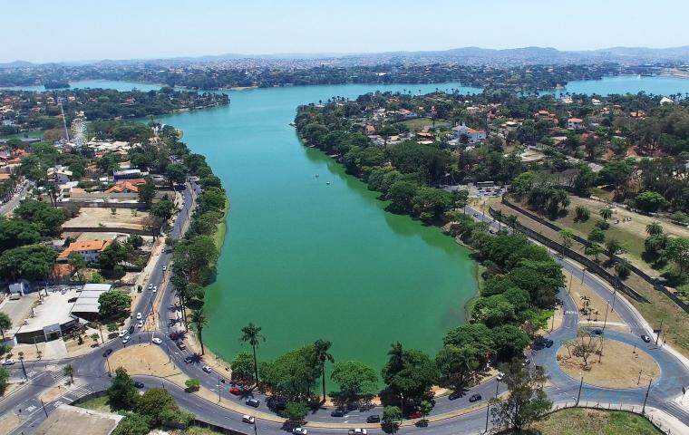 Visão geral da Lagoa da Pampulha, em Belo Horizonte