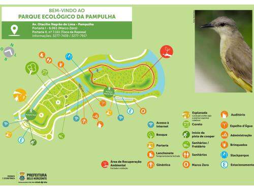 Mapa Parque Ecológico da Pampulha