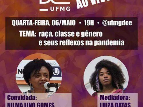 Live: DCE Ao Vivo - Raça, classe e gênero e seus reflexos na pandemia
