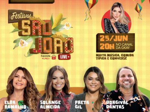 Live: Festival São João - Elba Ramalho, Dorgival Dantas, Solange Almeida e Preta Gil