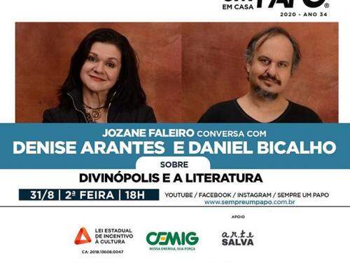 Denise Arantes e Daniel Bicalho no #Sempre Um Papo Em Casa