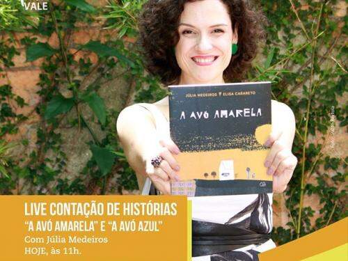 Júlia Medeiros fará live de contação de histórias no Memorial Vale