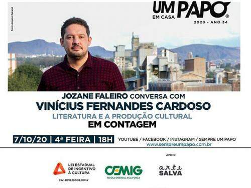 #SempreUmPapoEmCasa recebe o escritor Vinícius Fernandes Cardoso, de Contagem