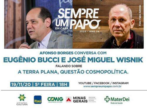 #SempreUmPapoEmCasa recebe Eugênio Bucci e o José Miguel Wisnik