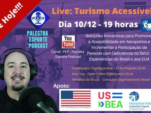 PEP - Palestra Esporte Podcast - Live Internacional sobre Turismo Acessível