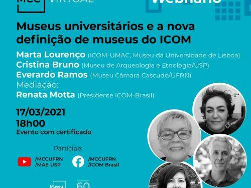 Webnário: Museus universitários e a nova definição de museus do ICOM
