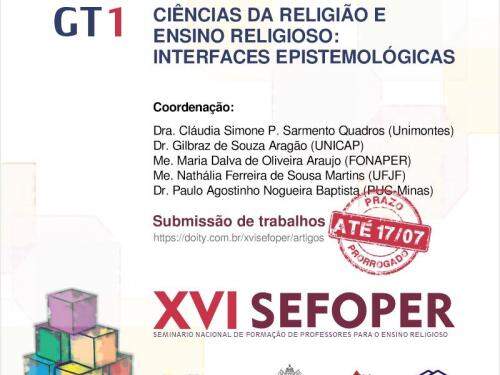 XVI Seminário Nacional de Formação de Professores para o Ensino Religioso - SEFOPER - 2021 - Online