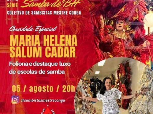 Live Série "Memórias do Samba de BH" com Maria Helena Salum Cadar