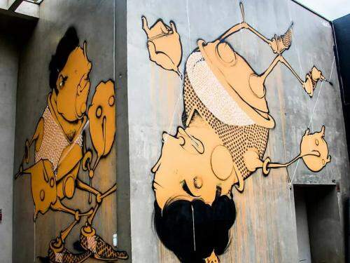 Mostra do artista de graffiti, o paulista ONESTO DIESEL - A DERROTA DOS EXCLUÍDOS
