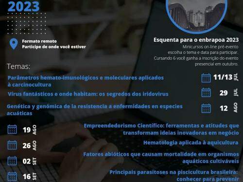 XVII Encontro Brasileiro de Patologistas de Organismos Aquáticos -XVII ENBRAPOA 2023