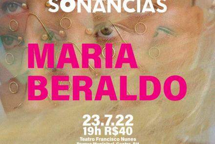Cartaz de divulgação do seminário Sonâncias Show - Maria Beraldo 