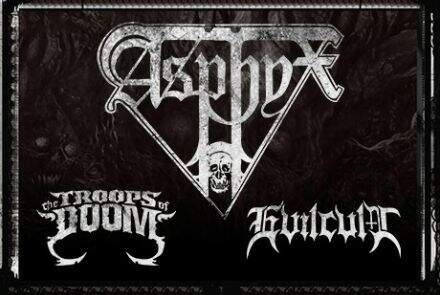 Show: Asphyx com The Troops of Doom e Evilcult