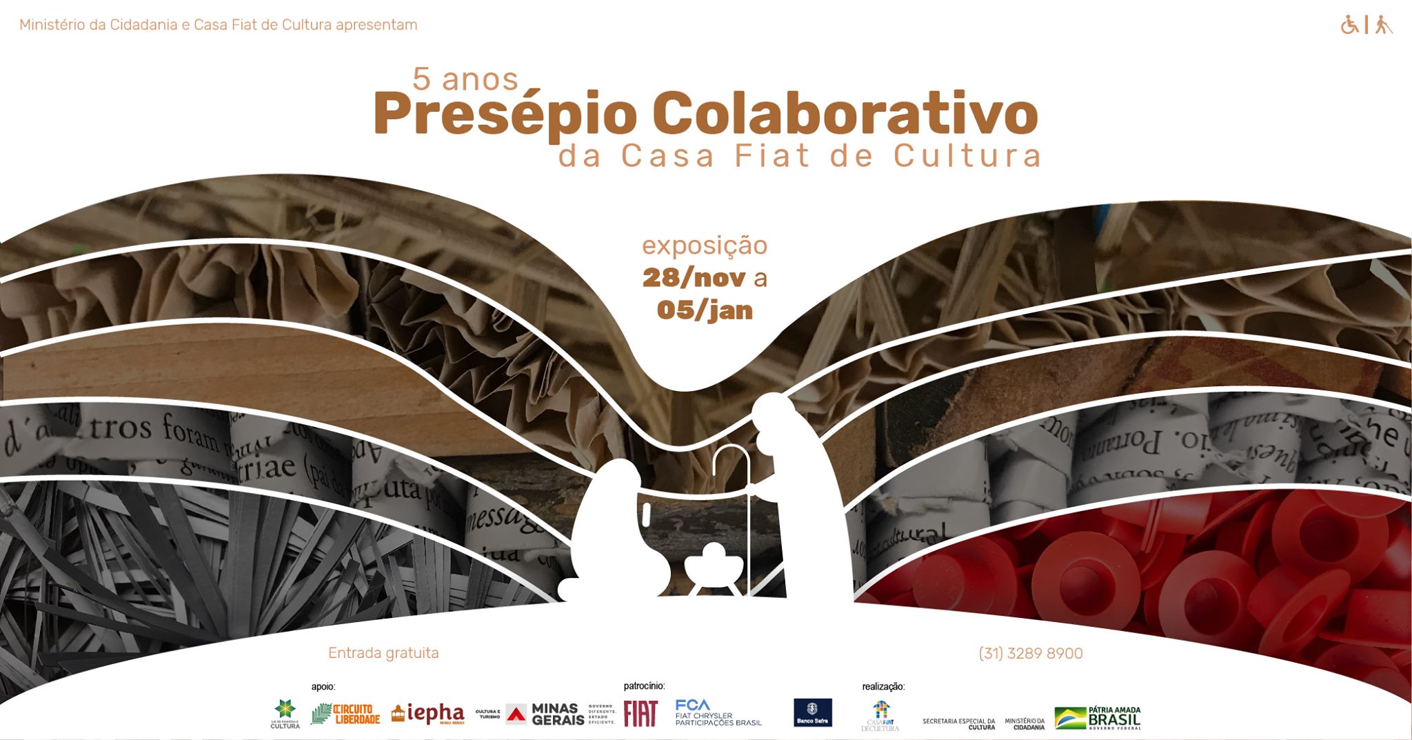Reprodução/ Facebook Inauguração do Presépio Colaborativo da Casa Fiat de Cultura