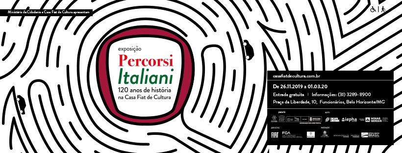Reprodução/ Facebook Exposição “Percorsi Italiani – 120 anos de história na Casa Fiat de Cultura”