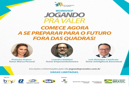 Divulgação Site Oficial Workshop Jogando pra Valer