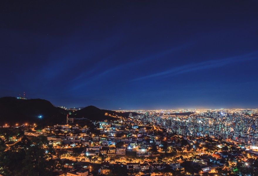 Vista noturna de Belo Horizonte