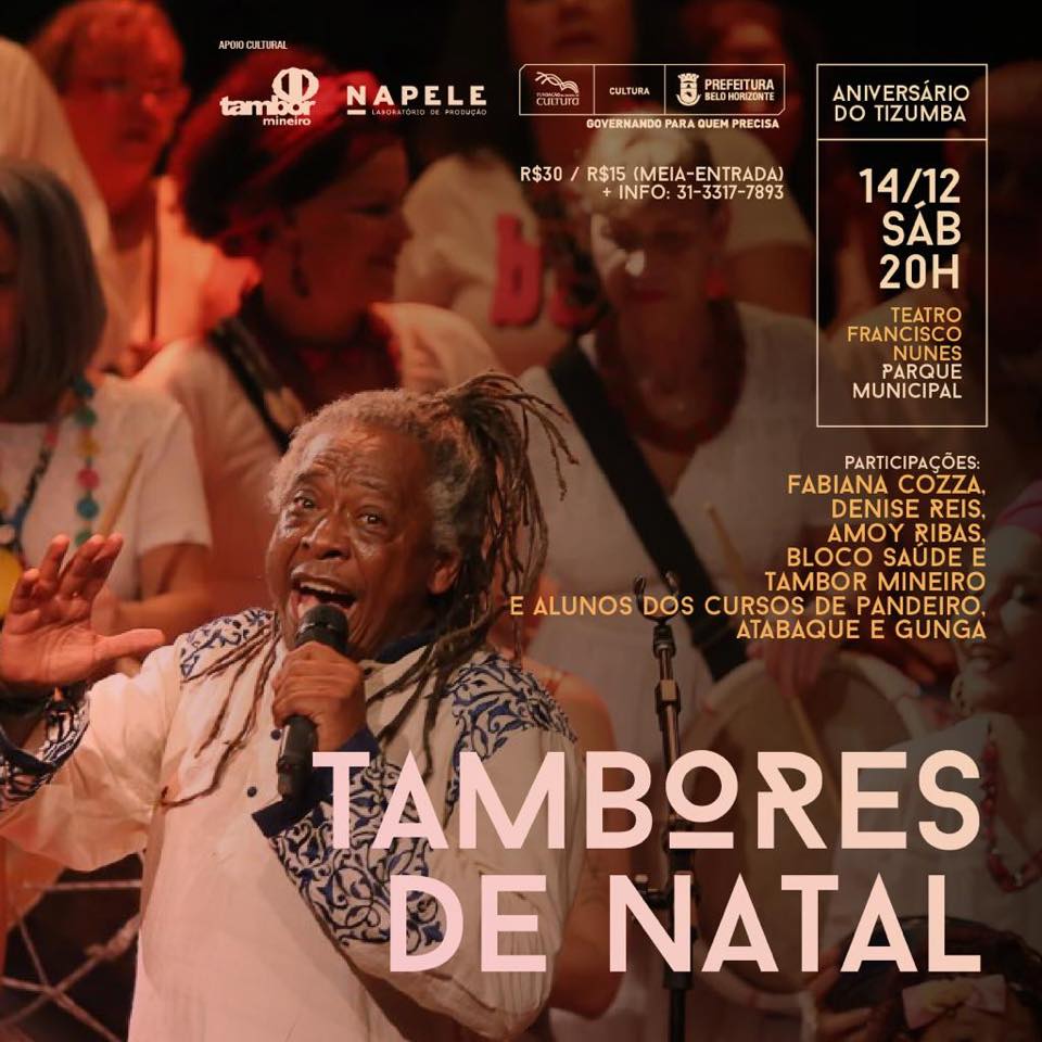 Reprodução/ Facebook Tambores de Natal - Tizumba recebe Fabiana Cozza, Denise Reis e Amoy Ribas