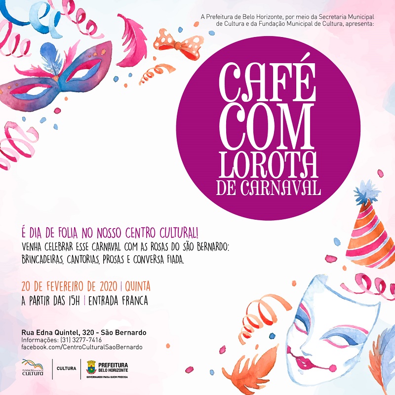 Arte de divulgação do projeto Café com Lorota