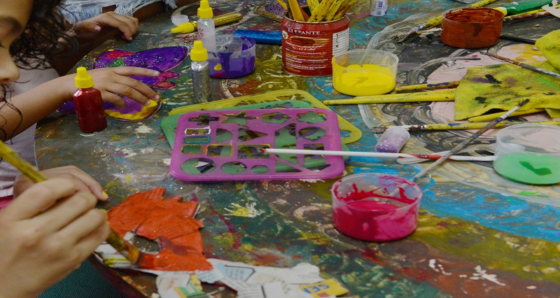 Oficina de máscaras carnavalesca 