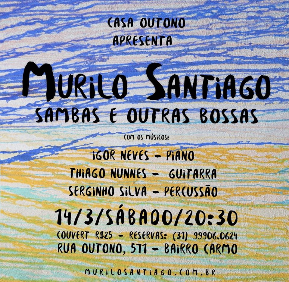 Reprodução/Evento oficial Murilo Santiago em “Sambas e Outras Bossas”