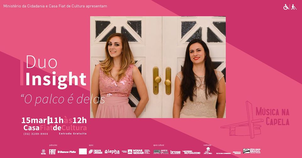 Música na Capela | Duo Insight apresenta: O Palco é Delas