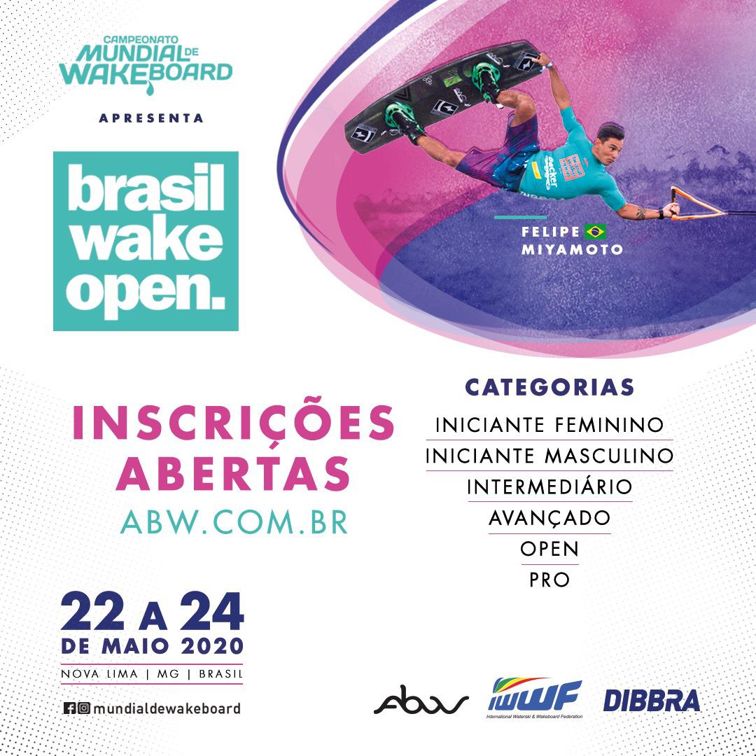 Divulgação Site Oficial 1ª Etapa do Circuito Brasileiro de Wakeboard 2020 / Brasil Wake Open