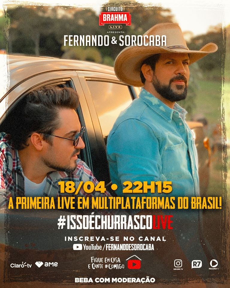 Divulgação/Facebook Fernando e Sorocaba Live: Isso é Churrasco - Fernando e Sorocaba