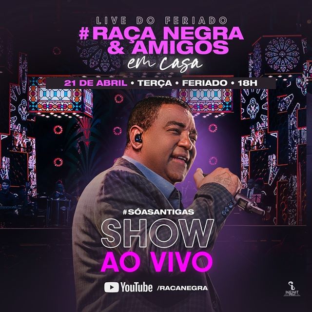 Reprodução/Instagram Live do feriado - #Raça Negra & Amigos Em Casa