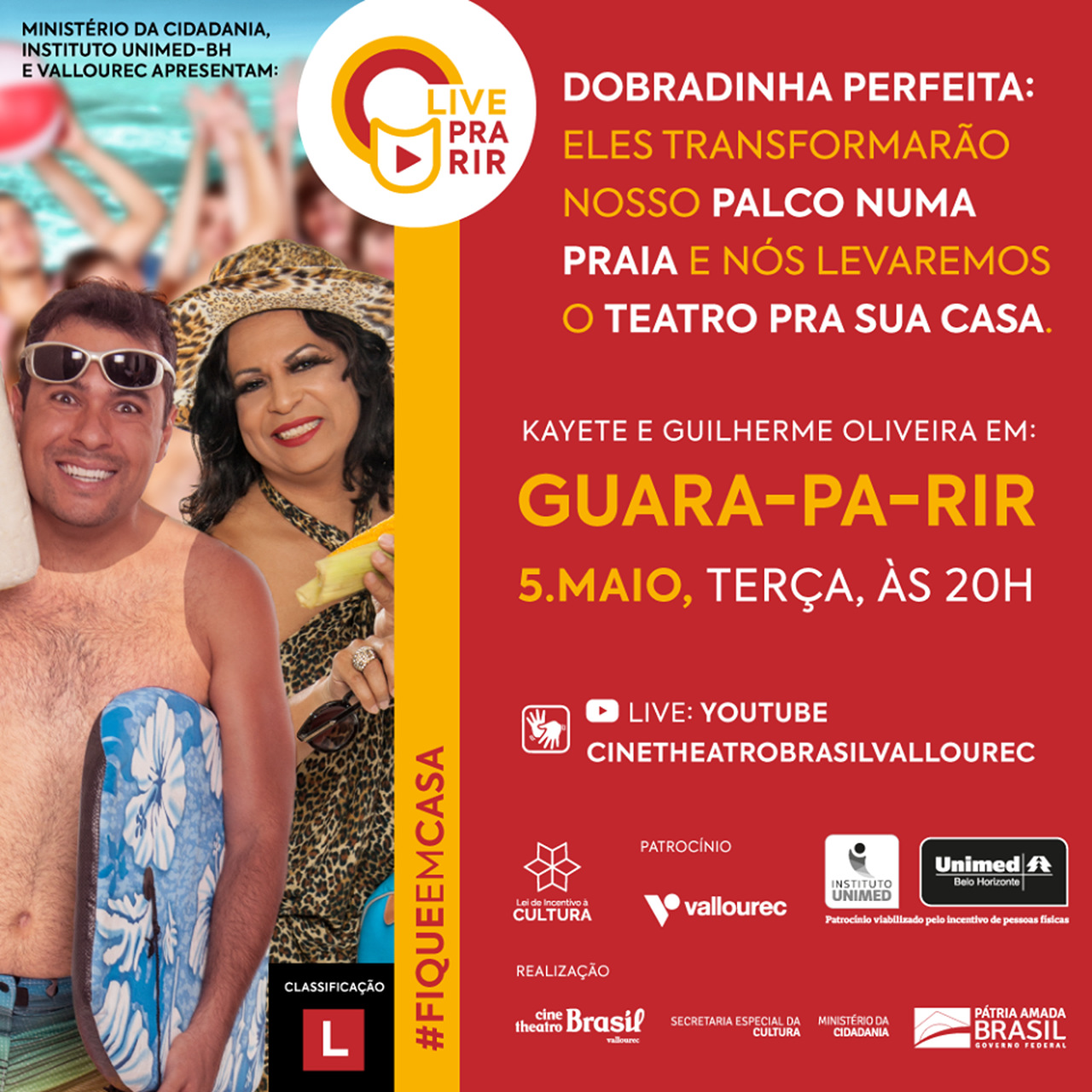 Live pra Rir: Guara-pa-rir com Kayete e Guilherme Oliveira