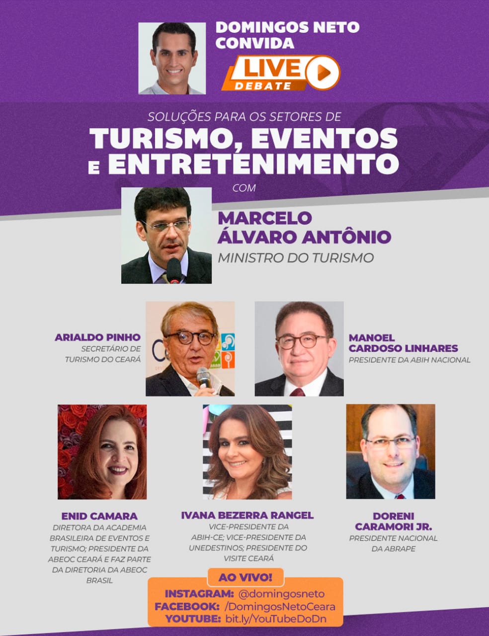 Reprodução/Instagram Live Debate - Domingos Neto Convida