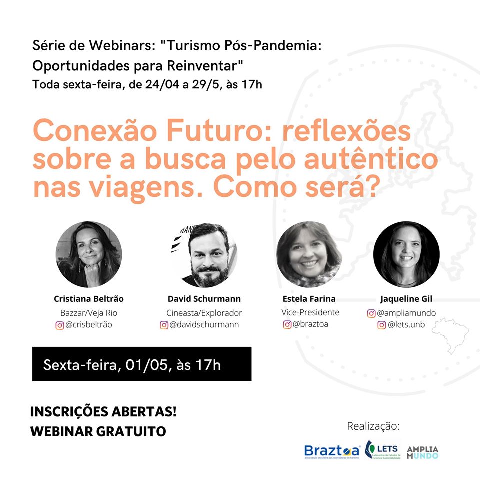 Reprodução/Facebook Braztoa Série de Webinars: Turismo Pós-Pandemia: Oportunidades para Reinventar