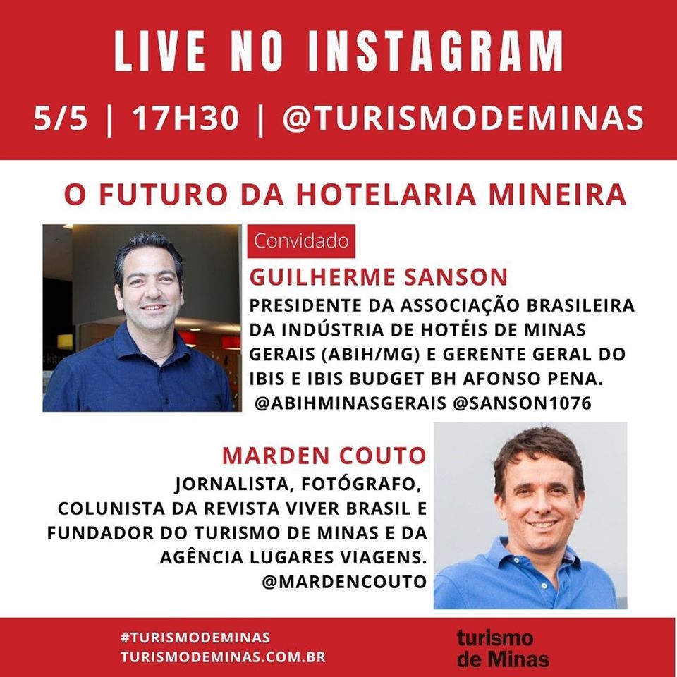 Reprodução/Facebook Turismo de Minas Live: O Futuro da Hotelaria Mineira - Turismo de Minas