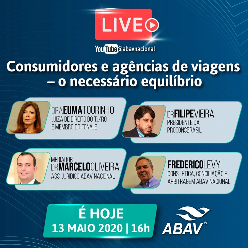 Reprodução/Facebook Abav Nacional Live: Consumidores e agências de viagens - o necessário equilíbrio - Abav Nacional