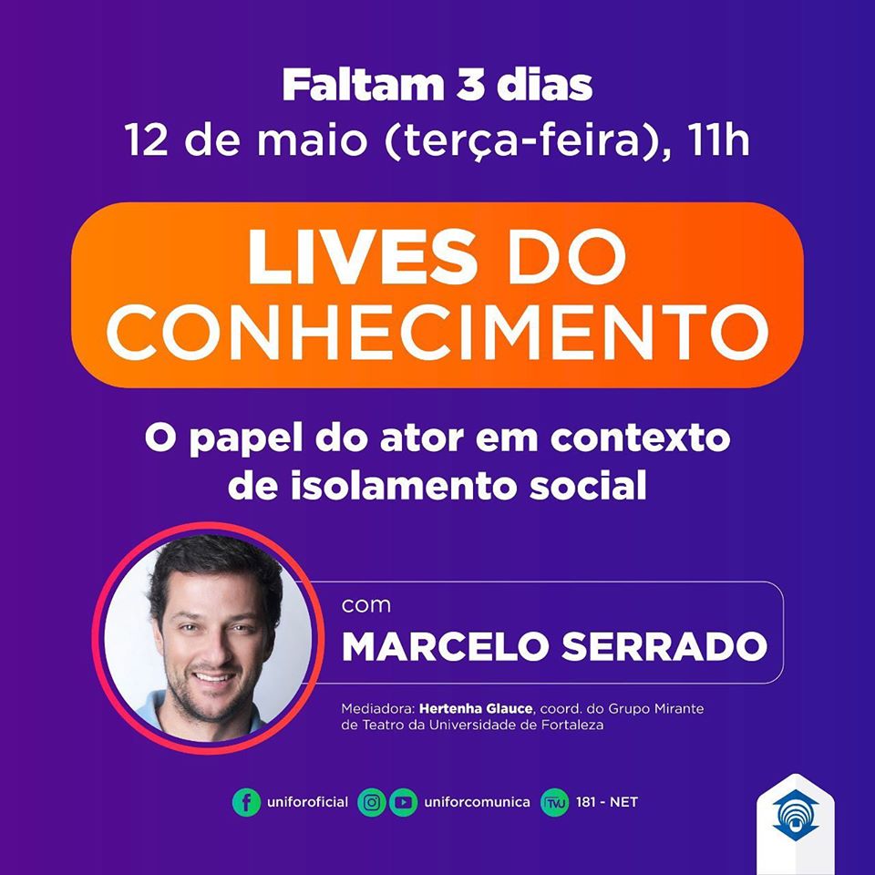 Lives do Conhecimento: O papel do ator em contexto de isolamento social