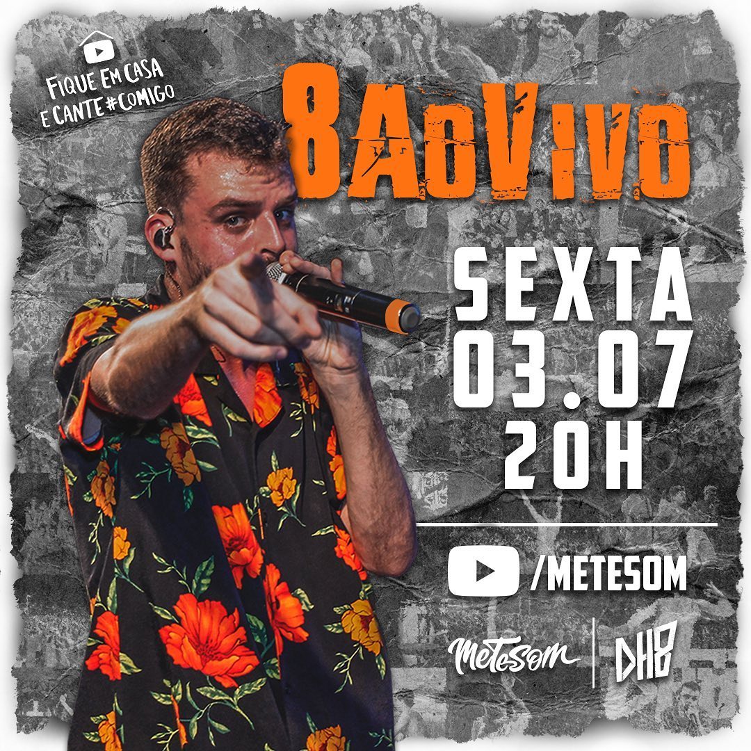 Divulgação/Instagram DH8 Live: DH8