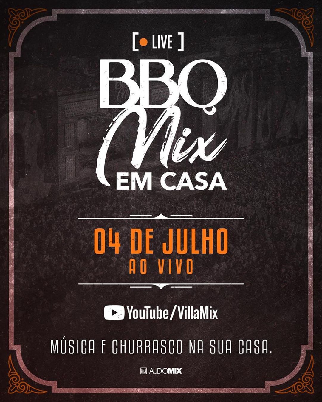 Divulgação/Instagram VillaMix Live: BBQ Mix em Casa