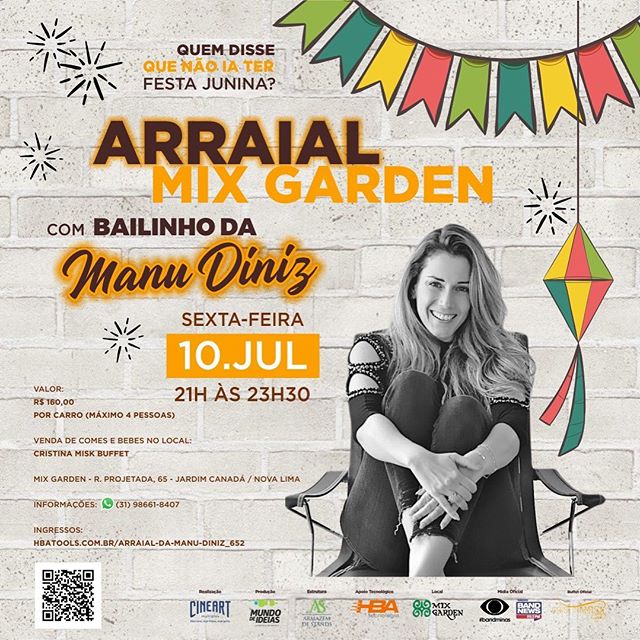 Arraial Mix Garden - com Bailinho Sertanejo da Manu Diniz